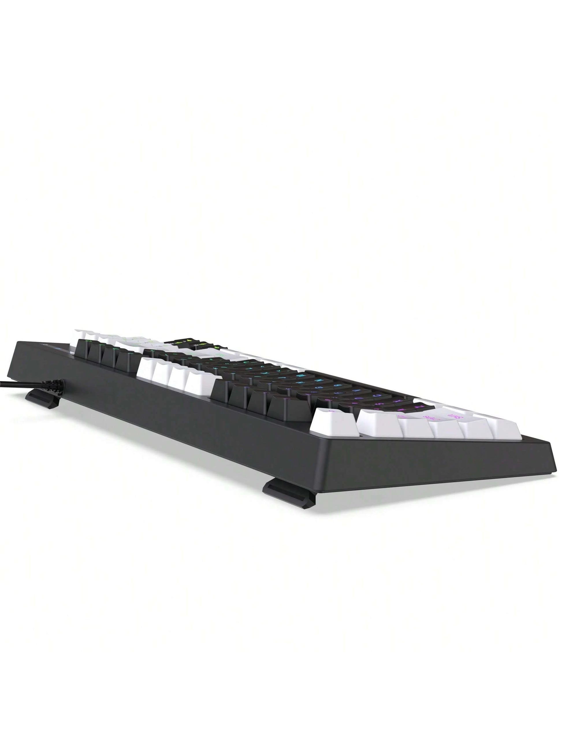 Snpurdiri Snpurdiri Rgb Illuminated, Compact Gaming Keyboard, Usb Cable 87-Key Gaming Keyboard, Led Rainbow Backlit Keyboard, Membrane Keyboard, Suitable for Laptop, Pc Gaming, and Work Keyboard