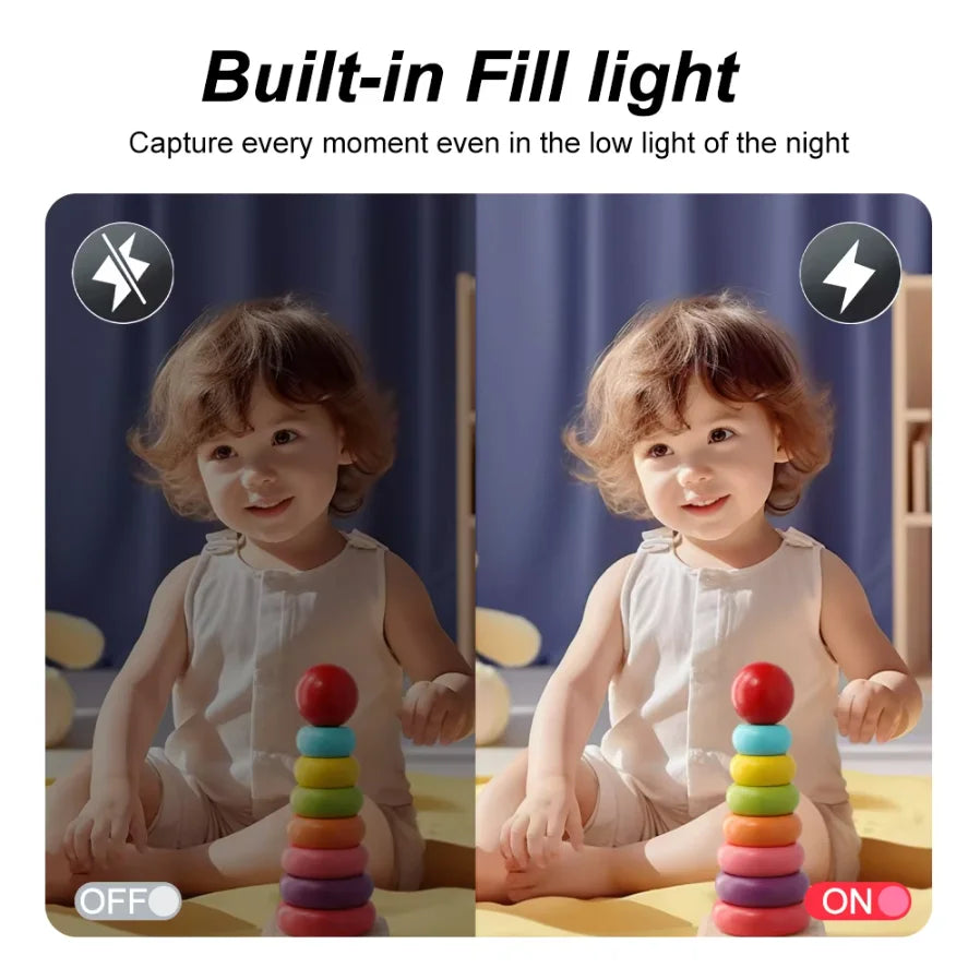 4K CCD 8X Digital Zoom Digital Camera for Student 48MP Compact Digital Photography Camera 180°Flip Screen Selfile Camera