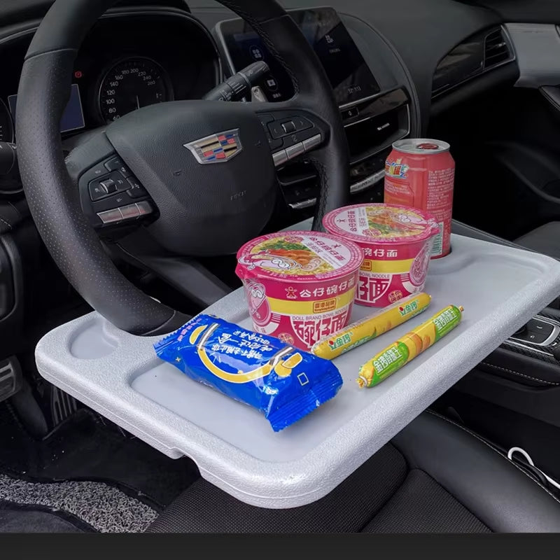 Portable Car Laptop Computer Desk Mount Stand Eat Work Car Steering Wheel Dining Table Bracketdrink Food Coffee Tray Board